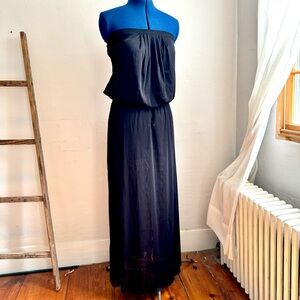 Cynthia Rowley Black Sheer Strapless Coverup